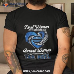 Real Women Love Football Smart Women Love The Tar Heel Diamond Heart 2023 Shirt