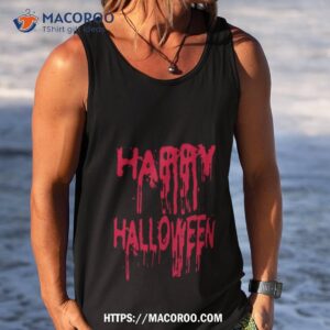 red blood happy halloween shirt tank top