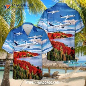 Republic Airways Embraer 175 Airplane Hawaiian Shirt