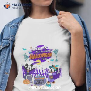 retro animated movie disney mickey s not so scary halloween party 2023 shirt tshirt