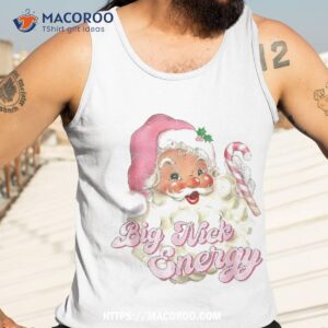 retro groovy big nick santa energy pink christmas xmas shirt disney santa clause tank top 3