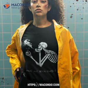 retro skeleton halloween costume funny scary skull crow shirt sugar skull pumpkin tshirt 2