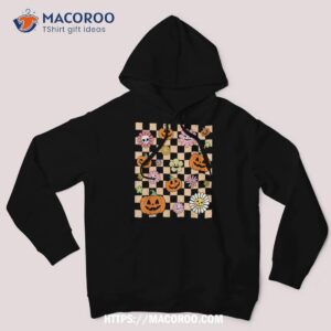 retro skull floral pumpkins checkerboard daisy halloween shirt mike myers halloween hoodie