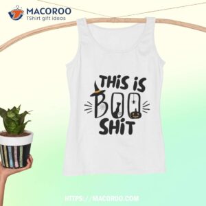 retro this is some boo sheet cat halloween vibe graphics shirt tank top