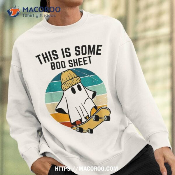 Retro This Is Some Boo Sheet Halloween Skateboard Costume Shirt