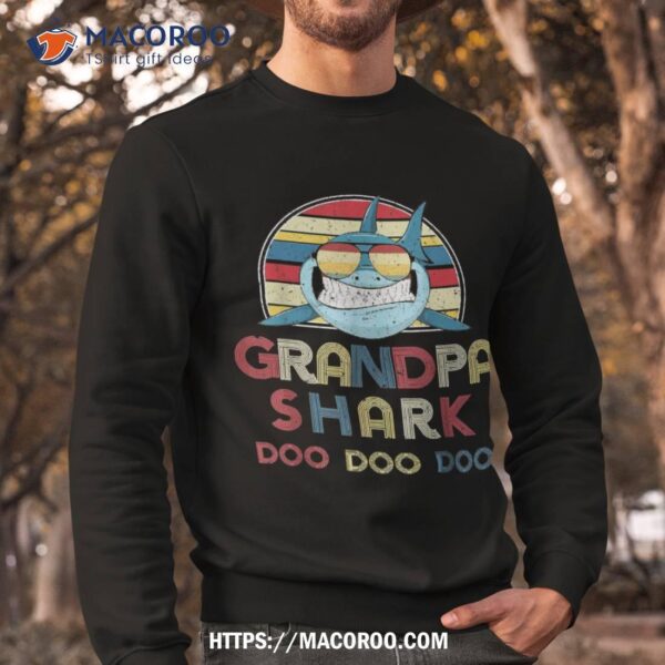 Retro Vintage Grandpa Sharks Shirt Gift For, Cheap Fathers Day Gifts