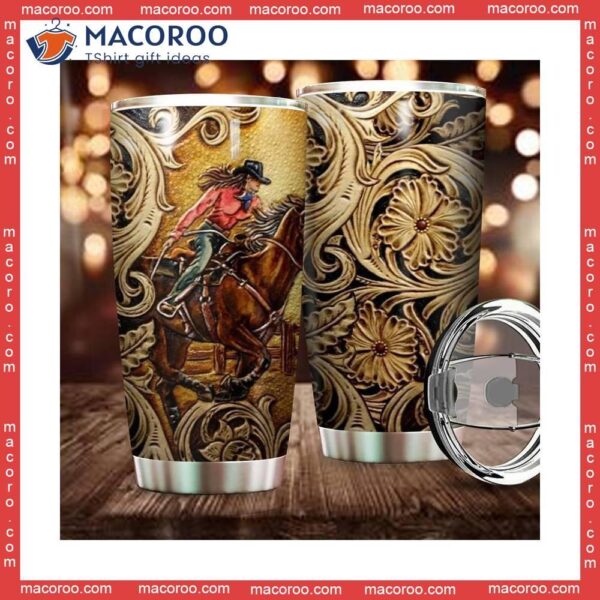 Riding Horse Stainless Steel Tumbler