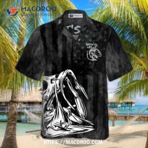 ripping lips skull fish skeleton hawaiian shirt 3