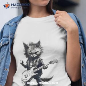 Rock Cat Playing Guitar Shirt
