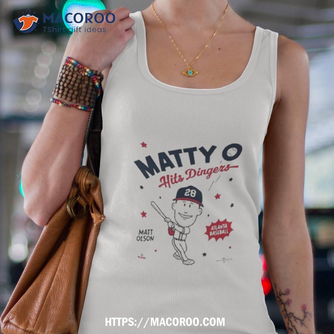 Matty O Hits Dingers Shirt | Matt Olson Atlanta Baseball Rotowear 2XL