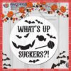 Round Wooden Sign, Candy, Halloween Decoration For Day, Monster,what’s Up Bats