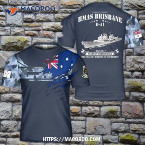 Royal Australian Navy Ran Hmas Brisbane (d 41) 3D T-Shirt