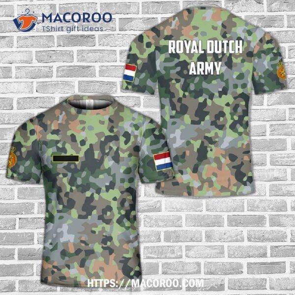 Royal Dutch Army Fractal Pattern (nfp) Camo 3D T-Shirt