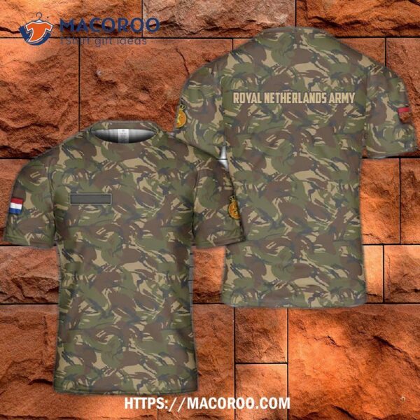 Royal Netherlands Army Dutch M93 Dpm Woodland Camo 3D T-Shirt