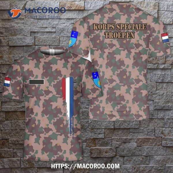 Royal Netherlands East Indies Army Korps Speciale Troepen Camo 3D T-Shirt