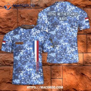 Royal Netherlands Navy Fractal Pattern (nfp) Camo 3D T-Shirt