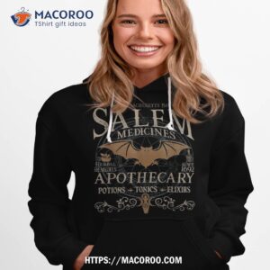 salem apothecary herbalist witch wiccan beige bat shirt hoodie 1