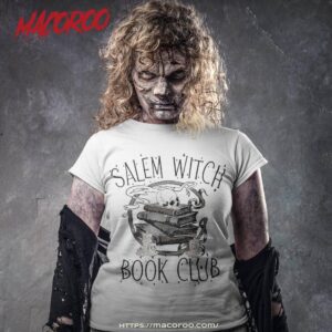 salem witch book club retro halloween spooky season shirt tshirt