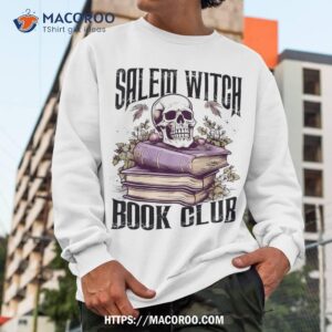 salem witch book club skeleton skull halloween lovers shirt scary skull sweatshirt