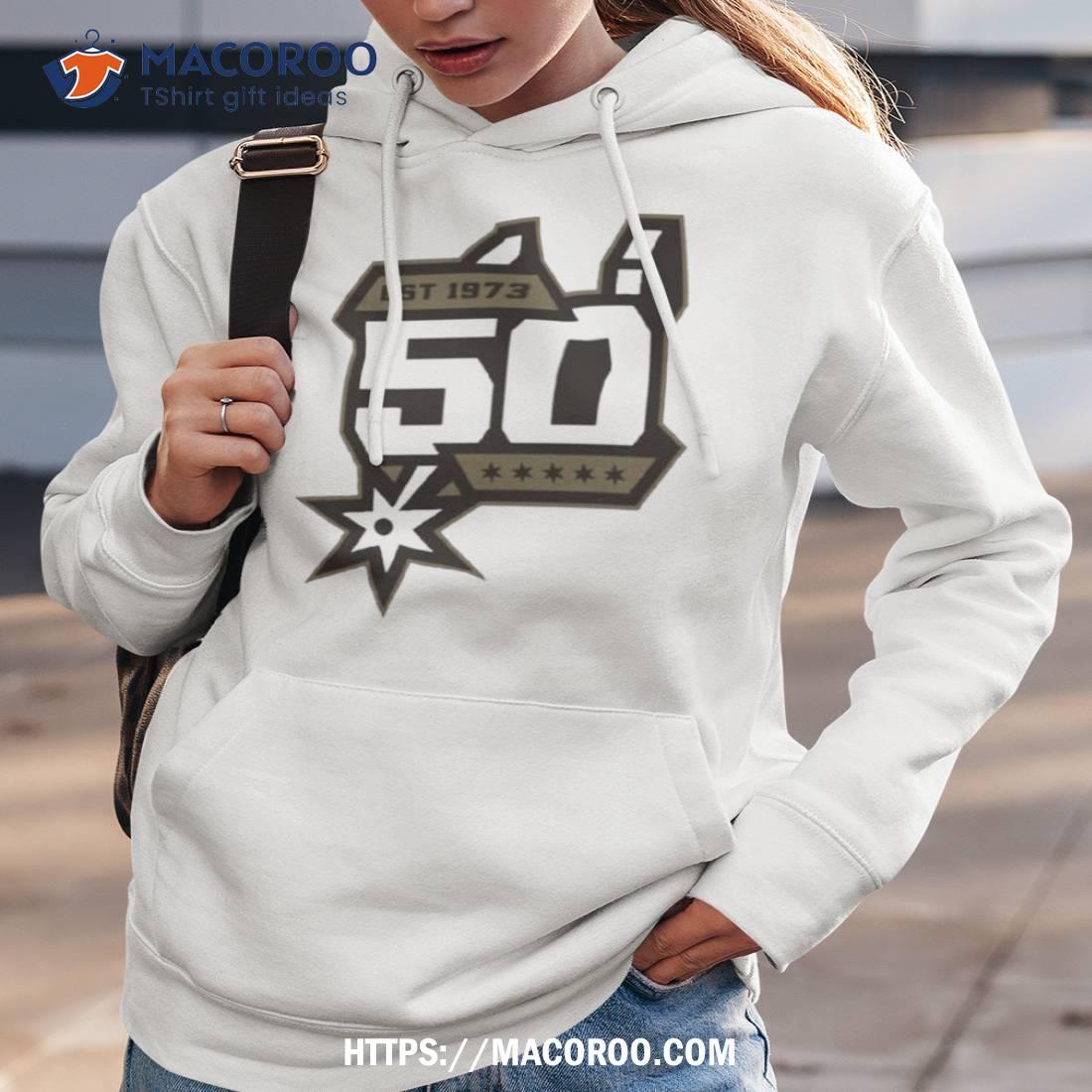 San Antonio Spurs Men's Sportiqe 50th Anniversary Wordmark Shirt