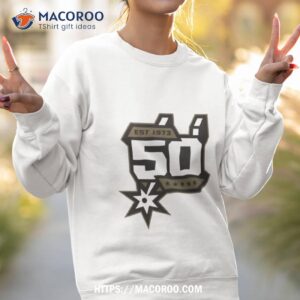 San Antonio Spurs Men’s Sportiqe 50th Anniversary Wordmark Shirt 2 san antonio spurs men s sportiqe 50th anniversary wordmark shirt sweatshirt 2