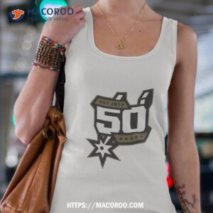 San Antonio Spurs Men’s Sportiqe 50th Anniversary Wordmark Shirt 3 san antonio spurs men s sportiqe 50th anniversary wordmark shirt tank top 4