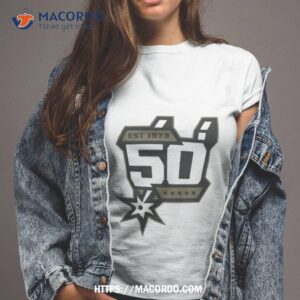 San Antonio Spurs Men’s Sportiqe 50th Anniversary Wordmark Shirt