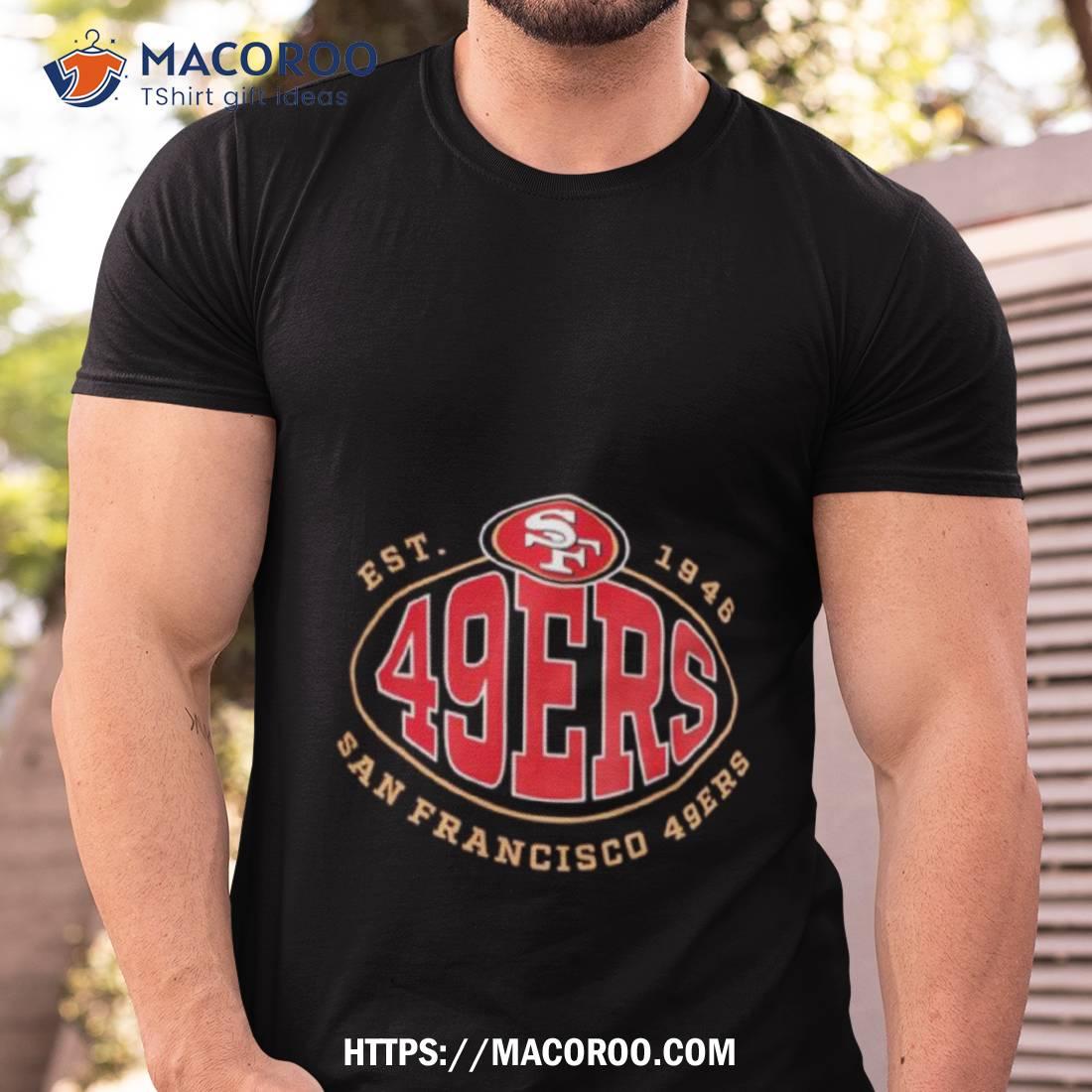 49ers T-Shirt Red Size Large Men's NFL Team Apparel San Francisco 1946