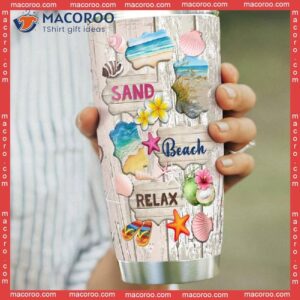 Sand Beach Relax Stainless Steel Tumbler