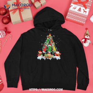 santa reindeer elf harmonicas as xmas tree musical snow shirt snowman t shirt hoodie