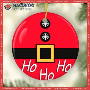 Santa Suit Christmas Ornament, Ceramic Xmas Ornament,ho Ho Funny Holiday Tree Decorations