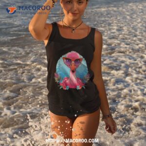 sarcastic pink funny girls flamingo shirt tank top