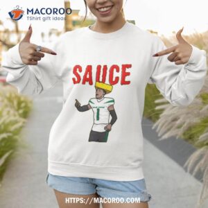 sauce gardner jets football shirt sweatshirt 1