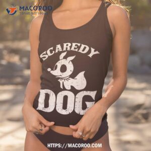 scaredy dog lazy halloween costume funny ghost shirt halloween michael tank top 1