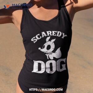 scaredy dog lazy halloween costume funny ghost shirt halloween michael tank top 2