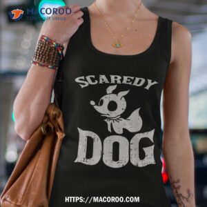 scaredy dog lazy halloween costume funny ghost shirt halloween michael tank top 4