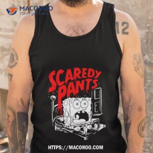 scaredy pants horrified halloween spongebob shirt tank top