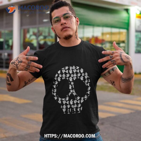 Scary Ghost Skull Novelty Skeleton Halloween Patterns Shirt, Skeleton Masks