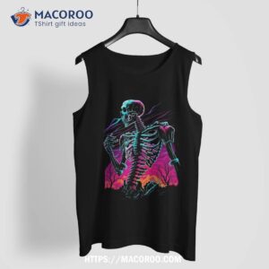 scary skeleton halloween costume skull bones kids shirt scary skull tank top