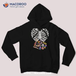 scary skeleton shirts girls halloween skull rib cage candies shirt sugar skull pumpkin hoodie