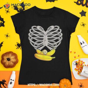 scary skeleton shirts halloween skull rib cage banana shirt spooky scary skeletons tshirt 1