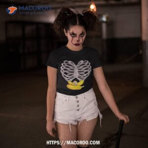 scary skeleton shirts halloween skull rib cage banana shirt spooky scary skeletons tshirt 3