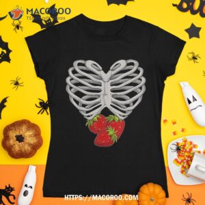 scary skeleton shirts halloween skull rib cage strawberry shirt halloween skull tshirt 1