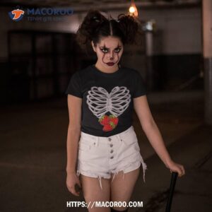 scary skeleton shirts halloween skull rib cage strawberry shirt halloween skull tshirt 3