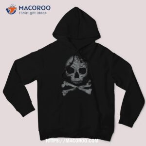 scary skull and crossbones grunge style gothic creepy spooky shirt skull pumpkin hoodie