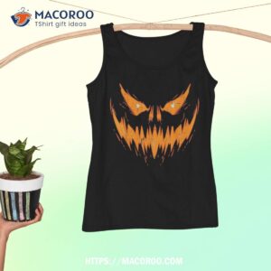 Scary Spooky Jack O Lantern Face Pumpkin Halloween Boys Shirt
