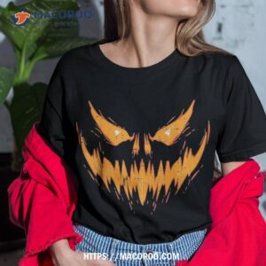 scary spooky jack o lantern face pumpkin halloween boys shirt tshirt
