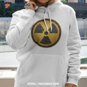 scratched nuclear symbol shirt hoodie 2
