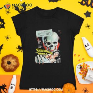 Screaming Skull Vintage Movie Poster, Sci-fi Horror Film Art Shirt, Skeleton Head