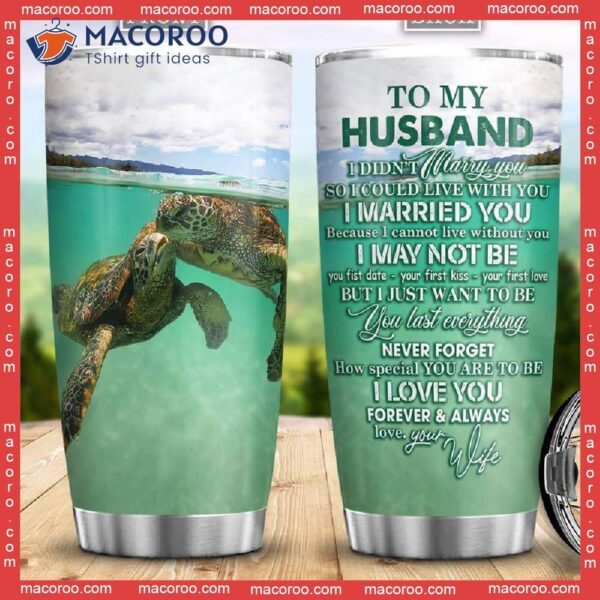 Sea Turtle Couple To My Husband Stainless Steel Tumbler